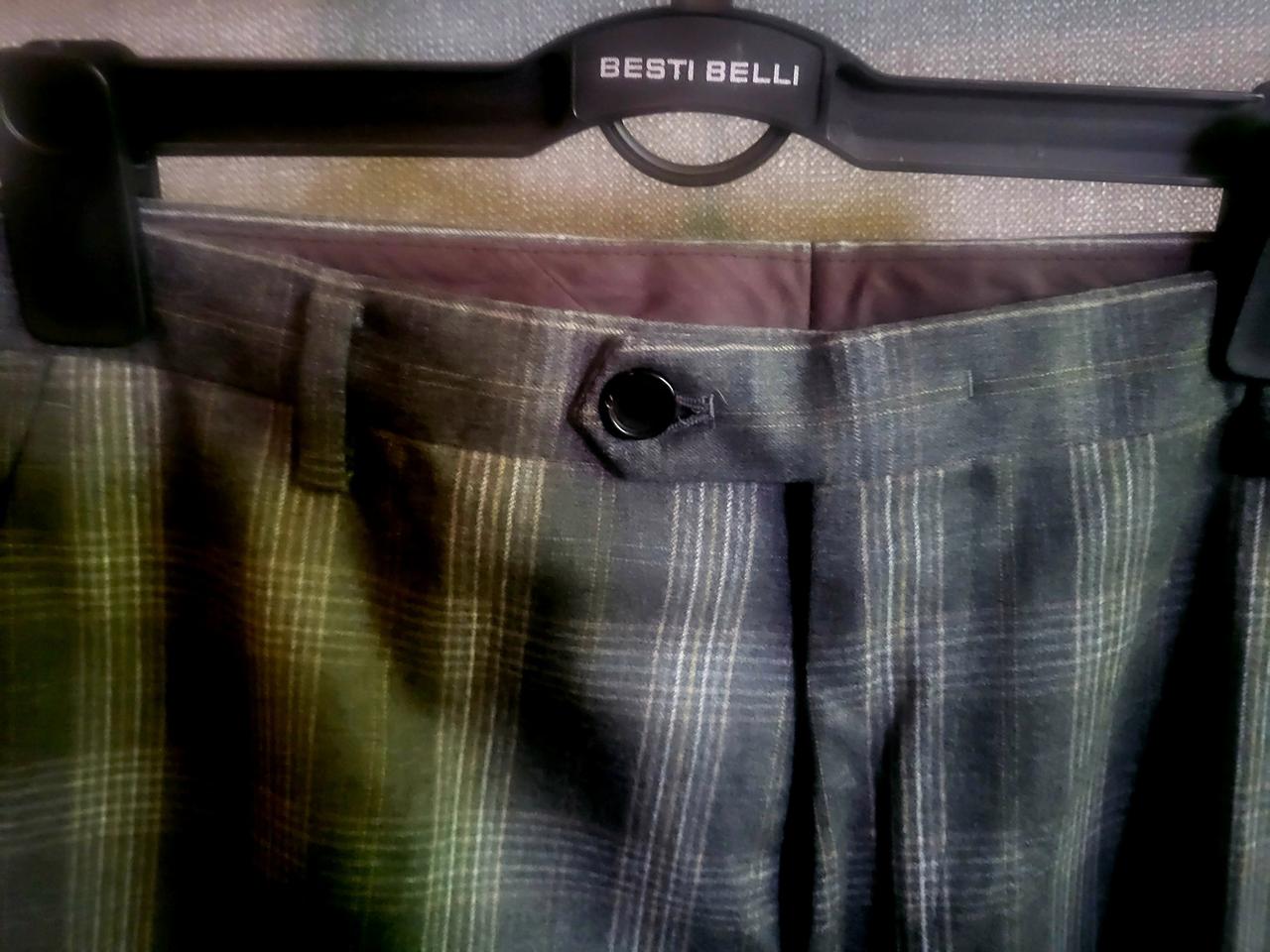 [미착용 새상품] 티아이포맨 모 100 체크팬츠