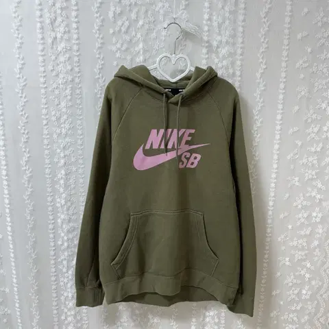 나이키 말차 딸기우유 후드 티셔츠 카키 핑크 희귀 대장 기모 후드티