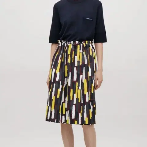 코스 cos 프린트 랩 스커트 사이즈 EUR 36