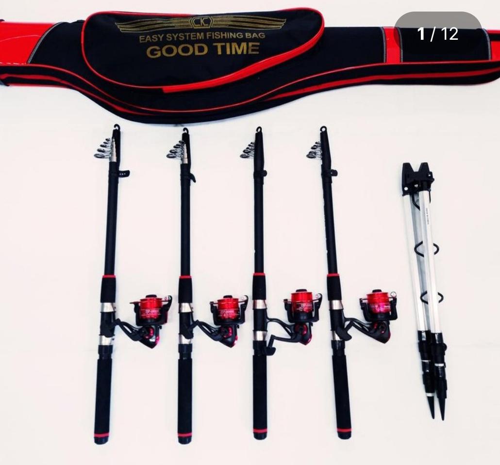 원투낚시대3.6m4대+5000번릴4대+릴줄+받침대+가방