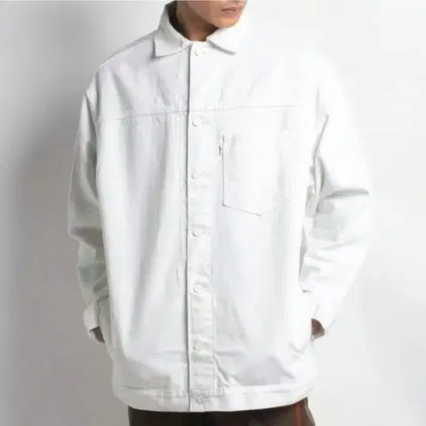 리바이스 라인8 화이트 데님자켓