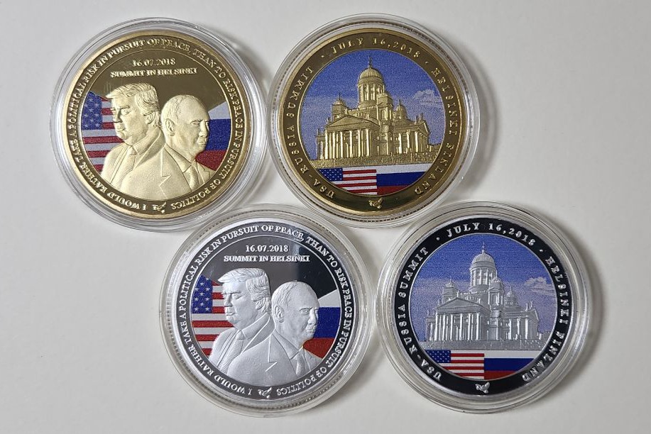2018년 미러 헬싱키 정상회담, 색채 도금 메달 세트 (트럼프&푸틴)