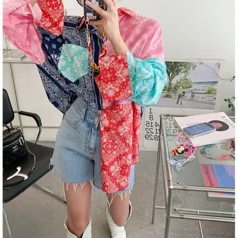 믹스 페이즐리 셔츠