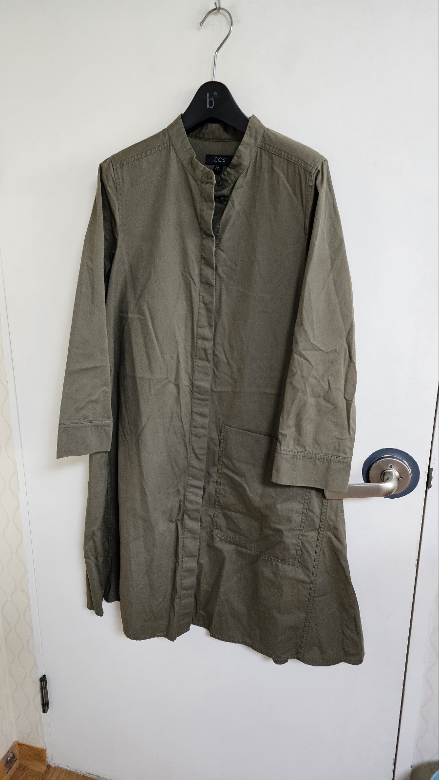 COS카키색  셔츠 원피스 (411)