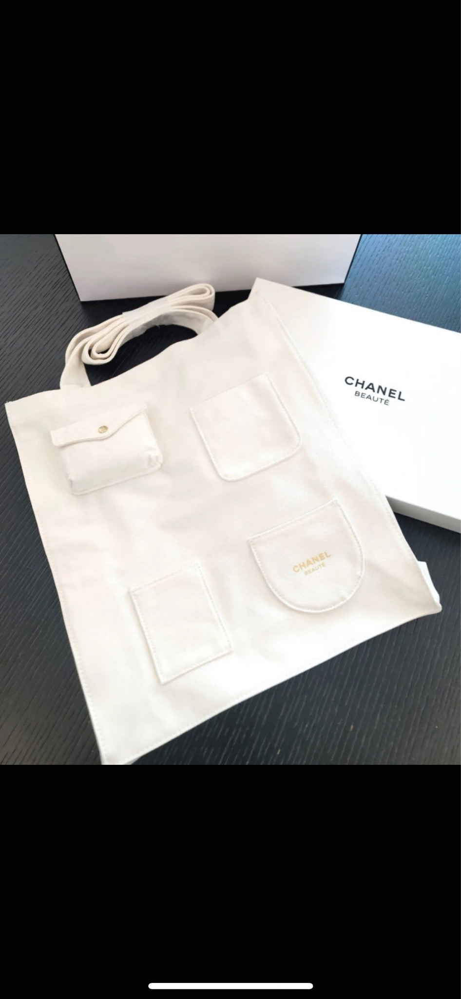 샤넬 뷰티 캔버스백