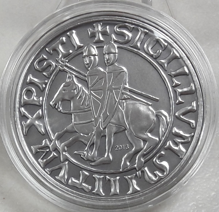 2013년 팔라우 템플기사단 한정판 엔틱 은도금 주화