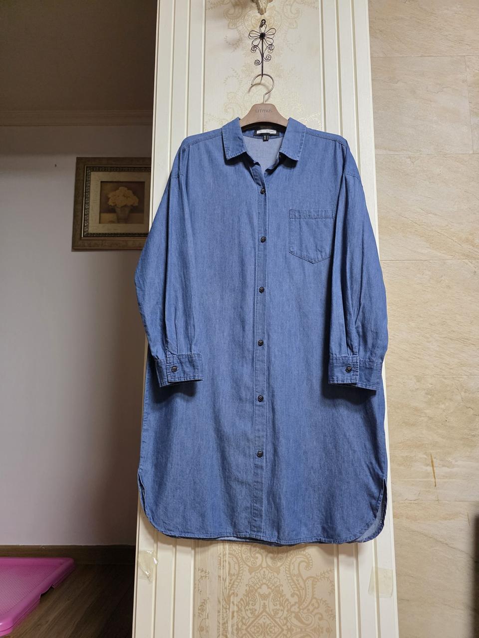 0408)에이치커넥트 면데님 원피스