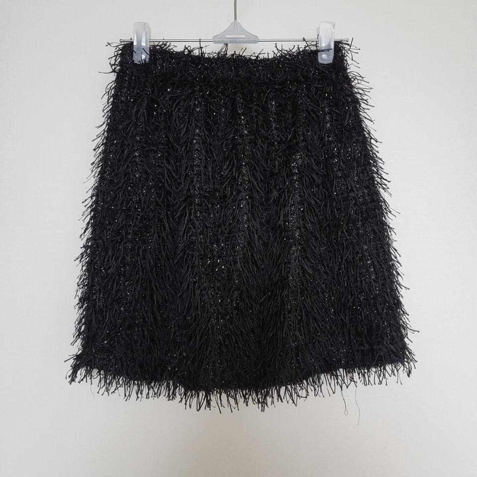 블랙 수술 미니 스커트