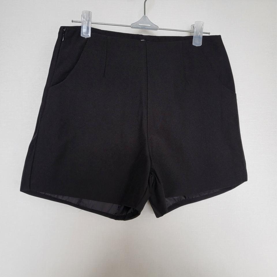 블랙 하이웨스트 숏팬츠 S
