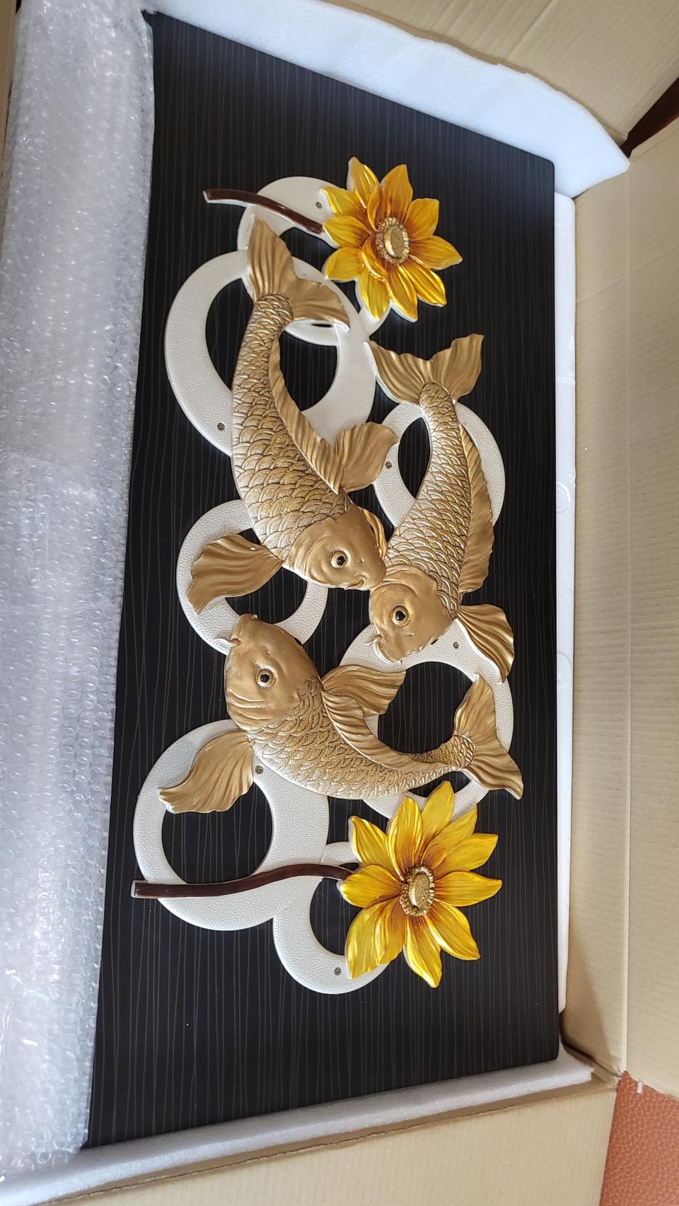 황금잉어와해바리기 액자(대)/입체형