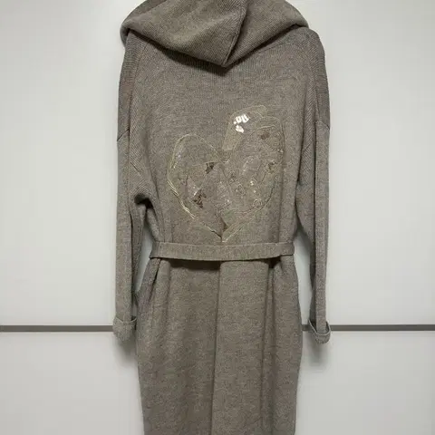 COUPS 벨티드 후드 롱 가디건