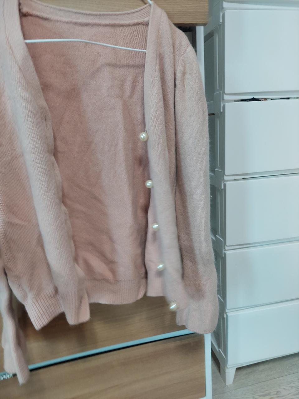 핑크진주가디건