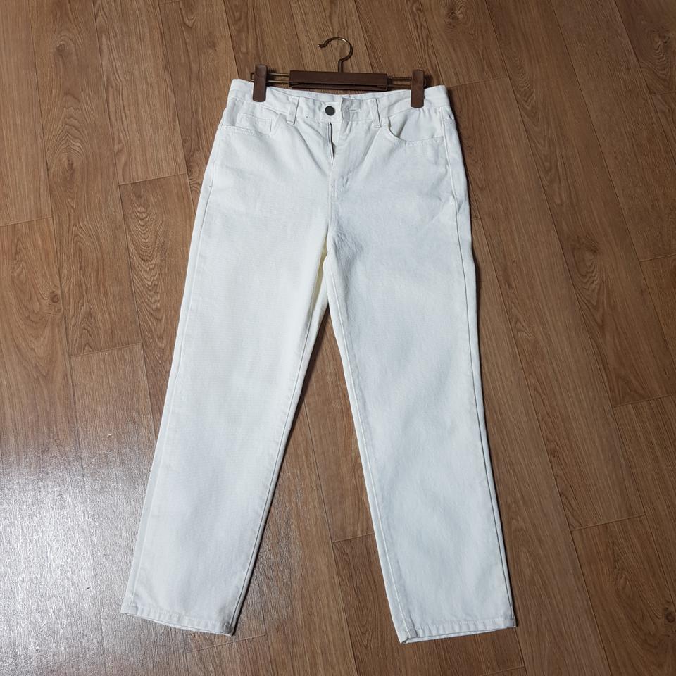 여성 아이보리 면팬츠