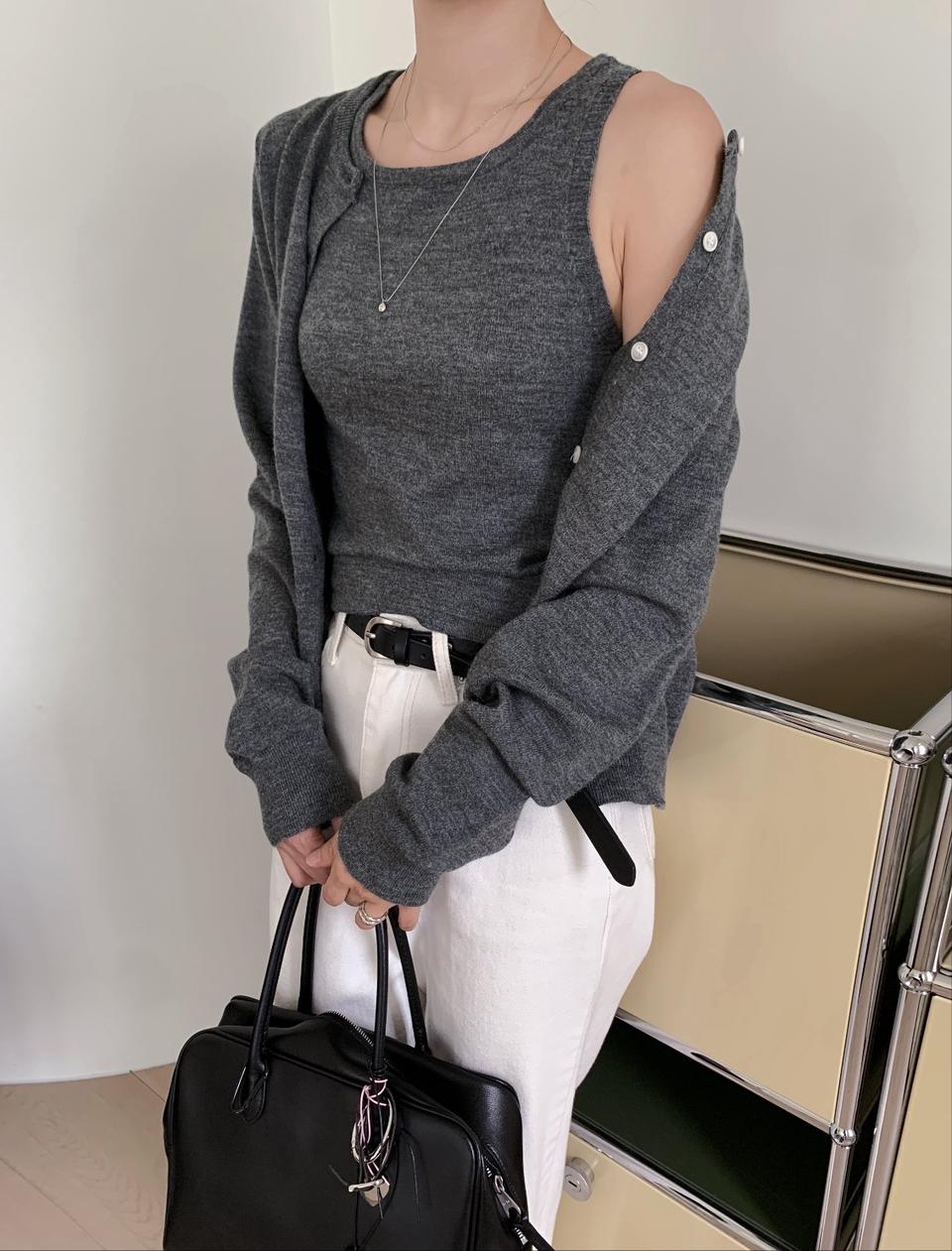 가볍게 시크하게 다양하게 변신의 여지가 있는 체인지가디건세트