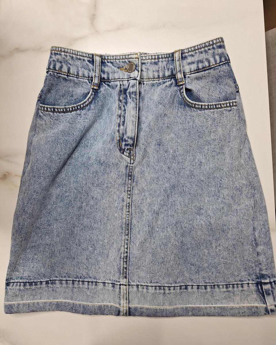 올리브데올리브 세미A라인 데님스커트 55사이즈