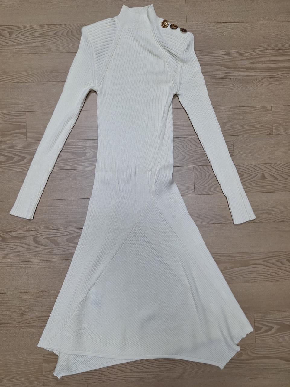 제시뉴욕 어깨패드 골지원피스 55사이즈