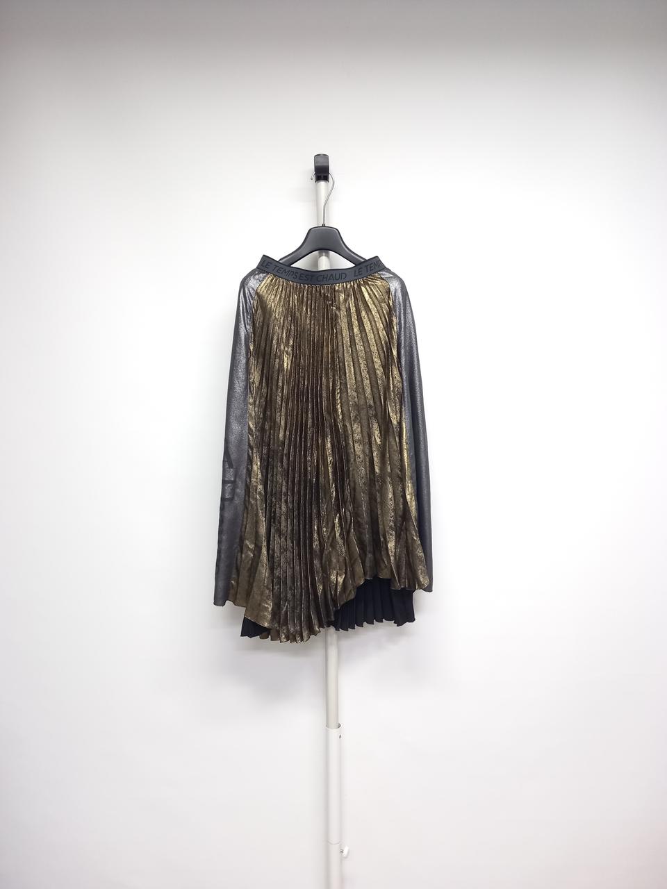 타임 춘하추 플리츠 글리터 롱 스커트 33.44