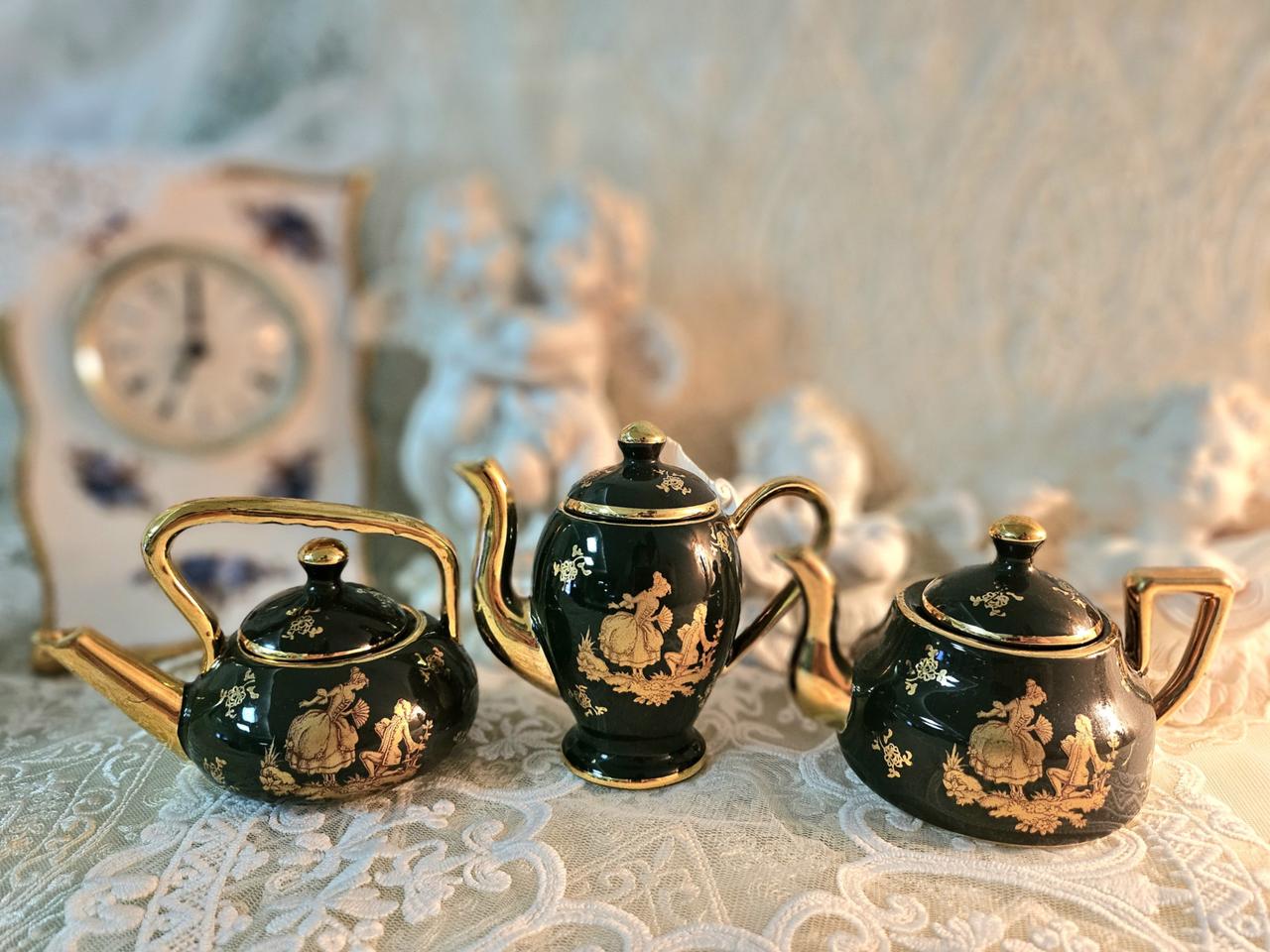 (레어템)프랑스리모지 프라고나르 명화 미니팟3p