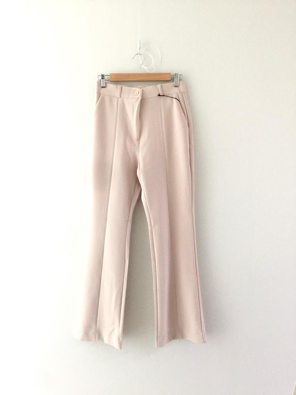 (새) 크림베이지 스판좋은 부츠컷 슬랙스 팬츠 L