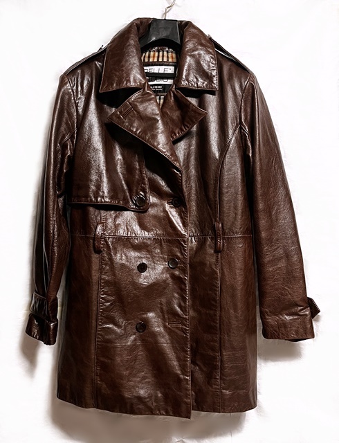 윌슨 가죽 더블 자켓 코트 L