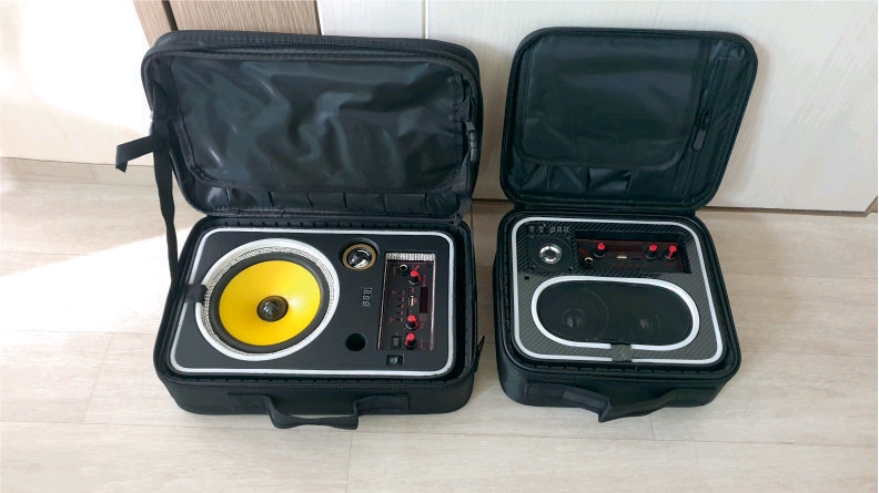 가방포함 자작 휴대용 대형 블루투스 스피커-대