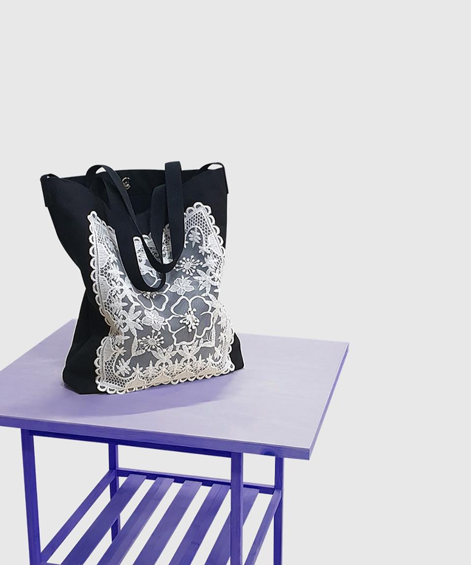 레이스 캔버스백