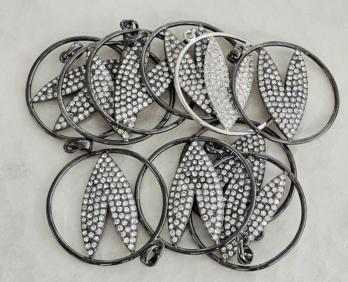 금속 펜던트 빅 원형바니 10개 일괄