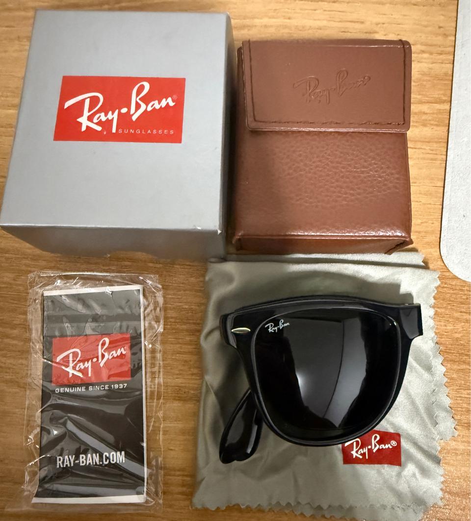정품 RAYBAN 레이벤 접이식 선글라스(새것)