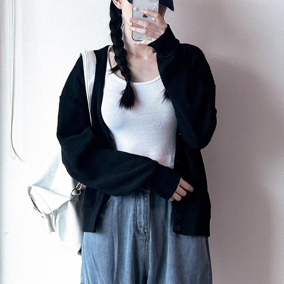 라코스테 블랙 가디건