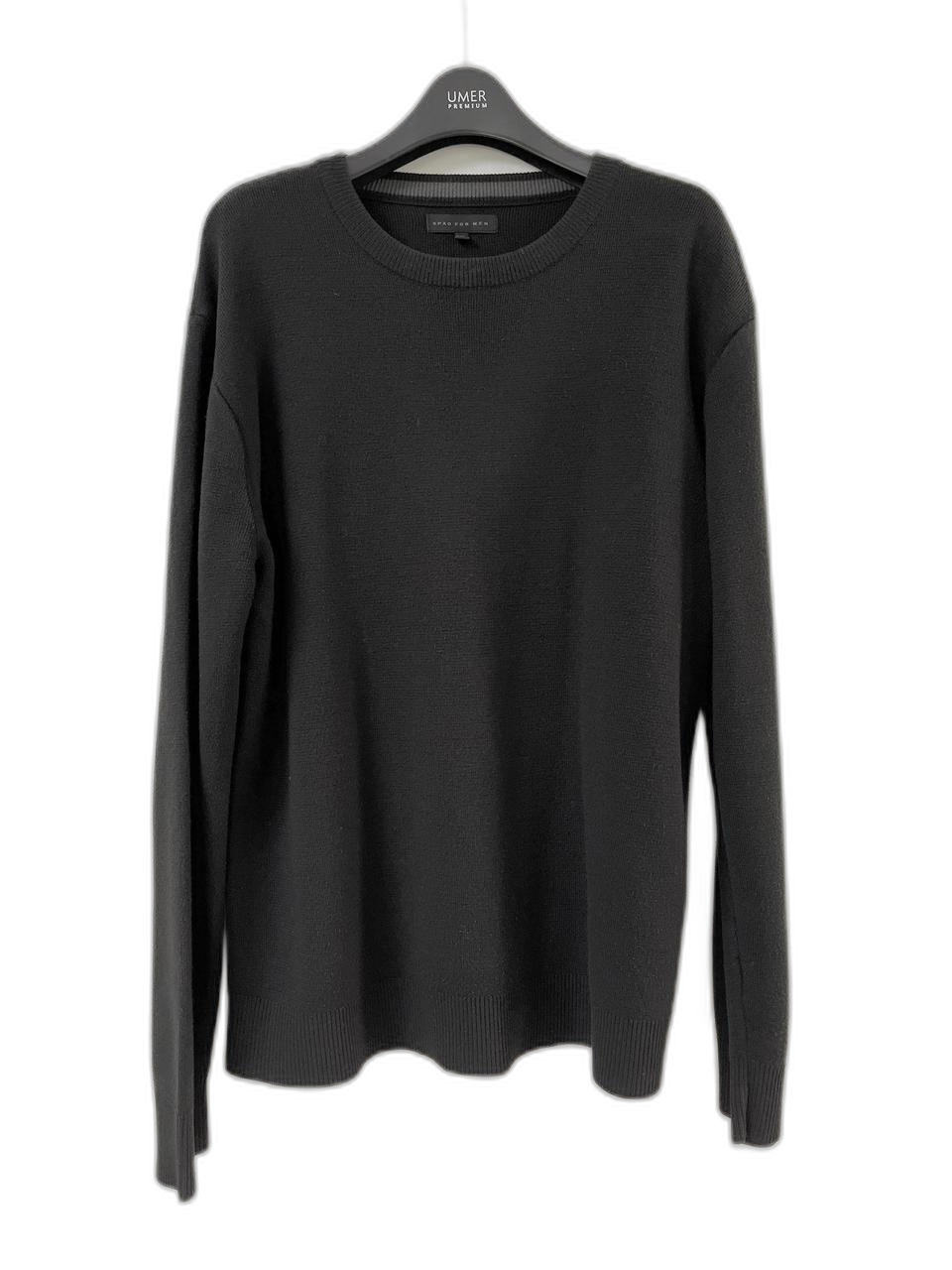 (F) 남성 니트 솔리드 블랙 두번 착용