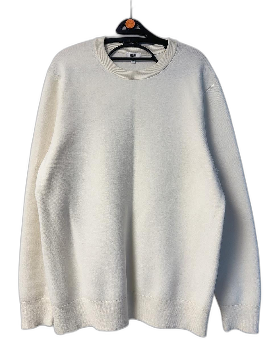 (XL) 남성 워셔블 코튼 니트 아이보리 한번 착용