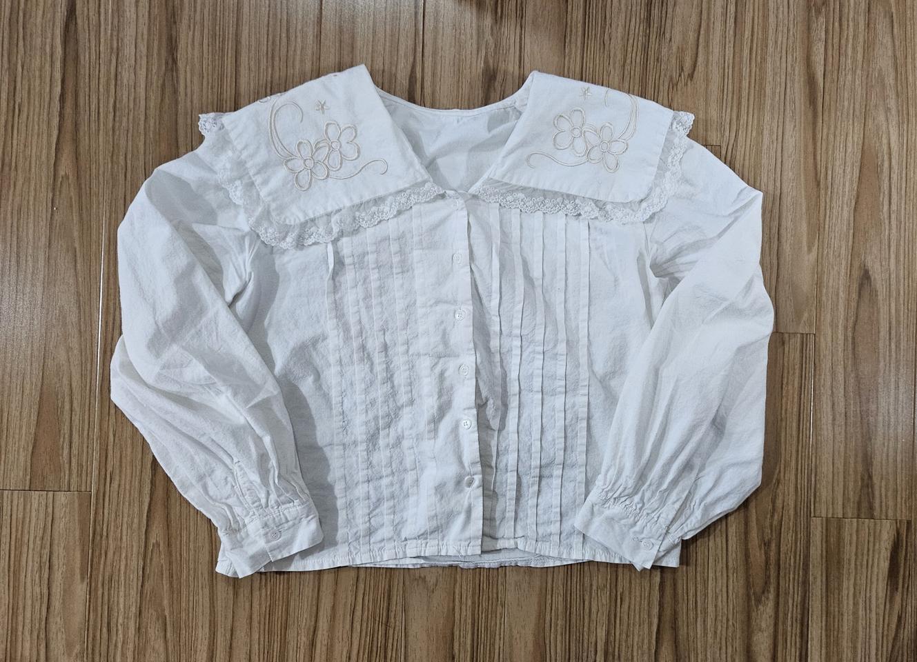 믹스인 빅카라 핀턱 셔츠