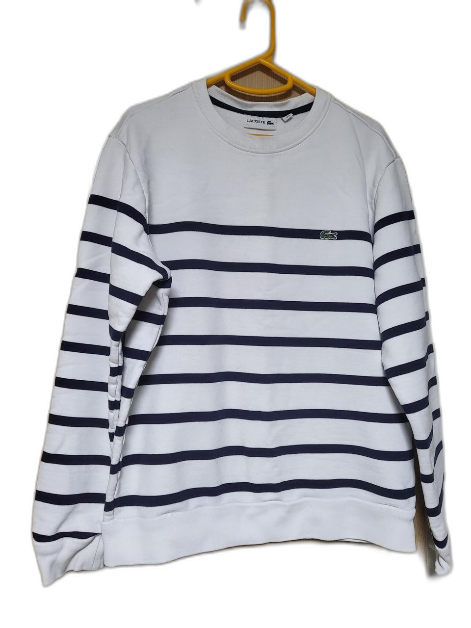 (100)(L) 라코스테 스트라이프 맨투맨