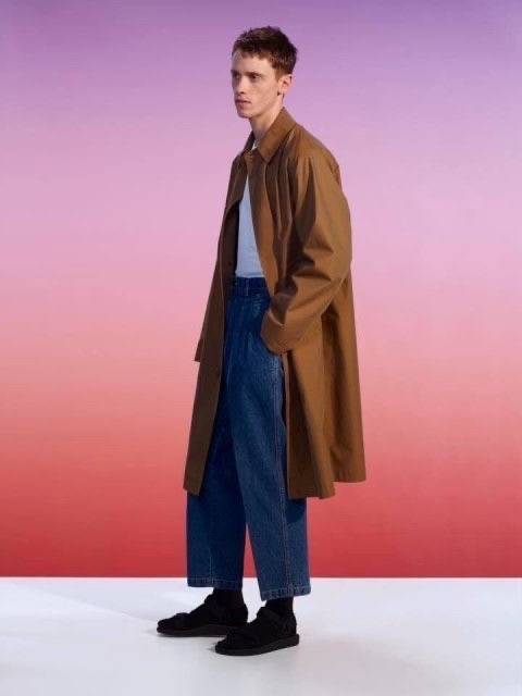 유니클로 U 와이드피트 턱 데님팬츠 인디고 31