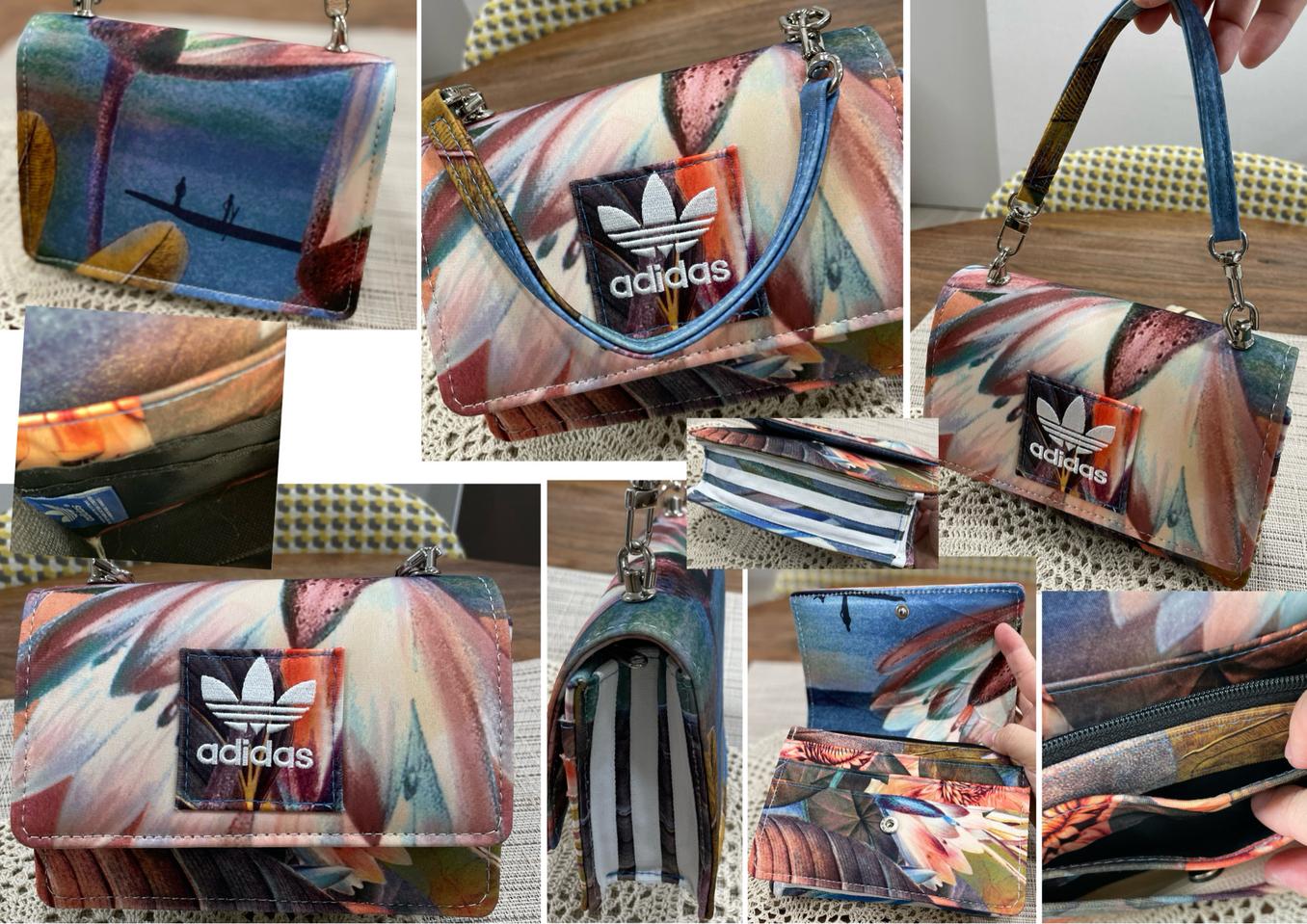 정품 아디다스 빈티지 업사이클링 가방/ 토트백 핸드백 미니백