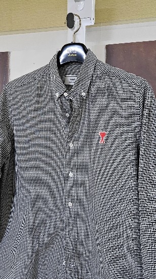 2회실착(100) 최상급 아미 ami  남성체크셔츠