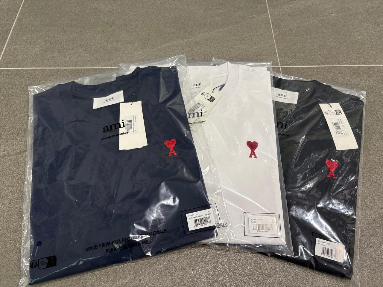 정품/무료배송) 아미 반팔티 3color 블랙,네이비,화이트