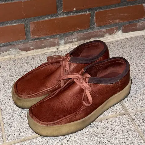 클락스 왈라비 컵 누벅 버건디 265