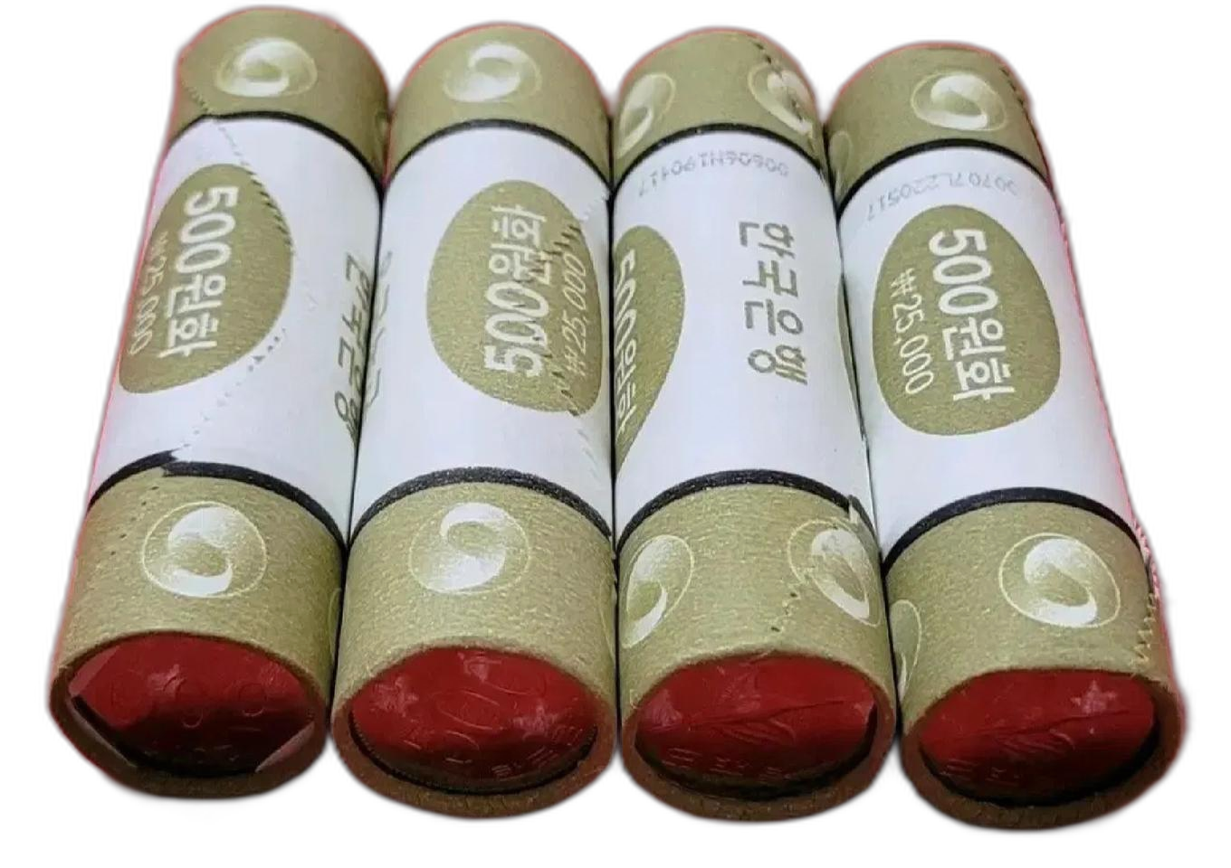 한국은행 단종 롤 동전 500원 2롤 주화 동전 미사용 조선은행