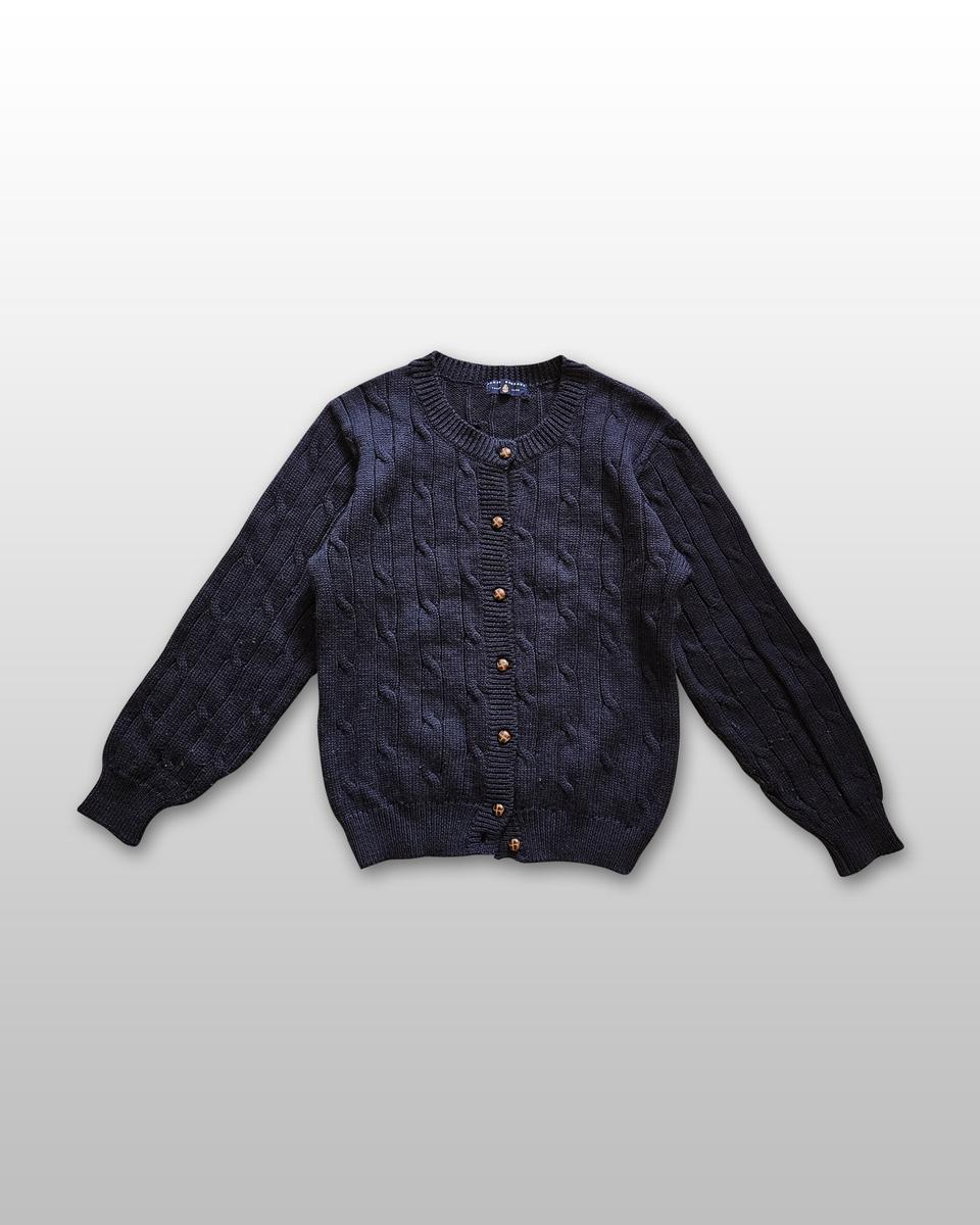산타바바라 여성 네이비 케이블 니트 가디건