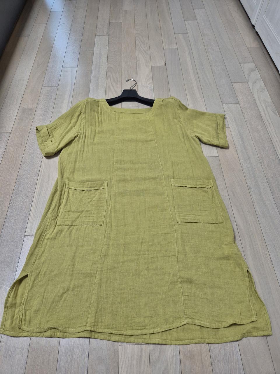 GRACE GALLERY 일본 거즈면 연두 원피스