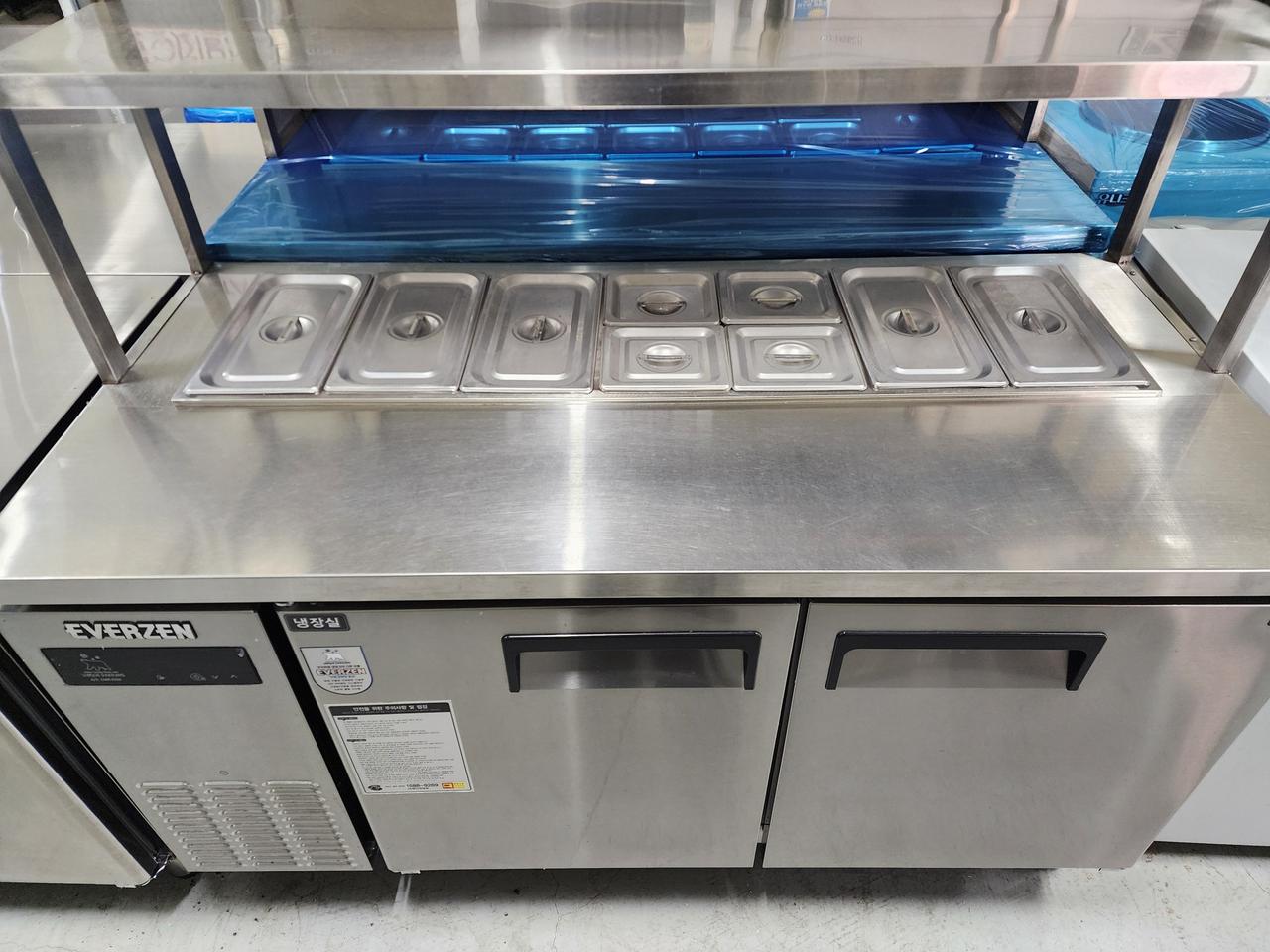 에버잰 1500뒤줄 바트 반찬 냉장고 간냉식 상부선반 포함 판매 합니다