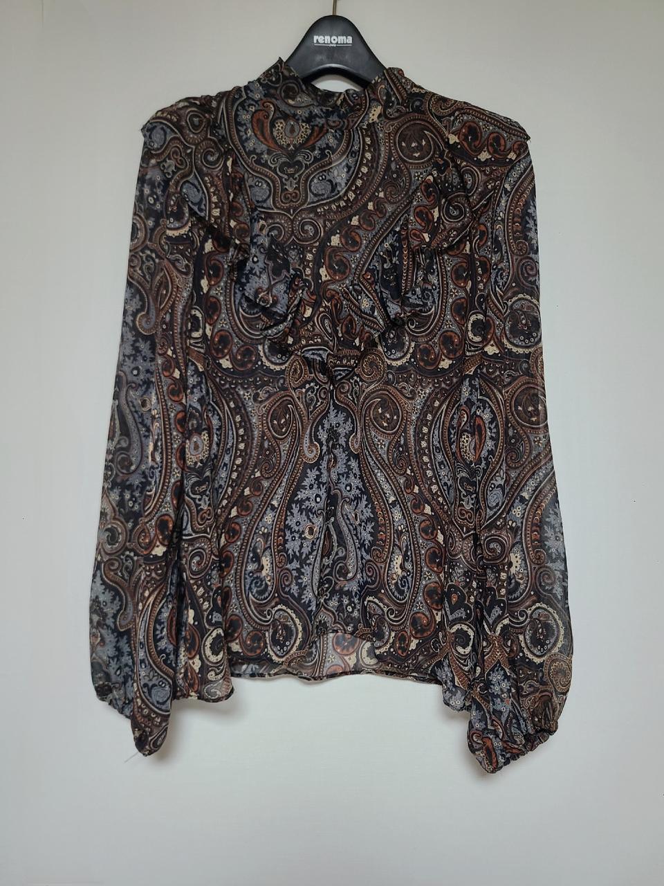 페이즐리 쉬폰 블라우스