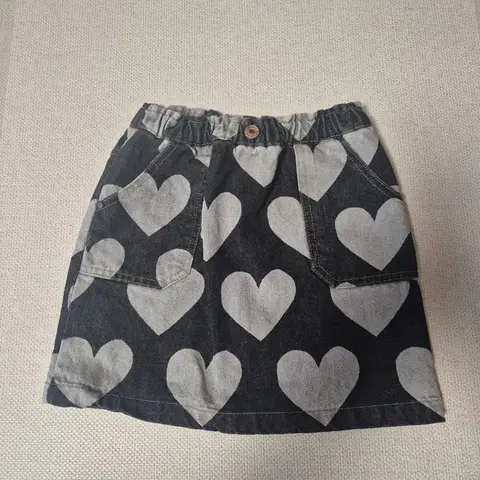 리미떼두두 블랙진 스커트 XL (120,7~8세)