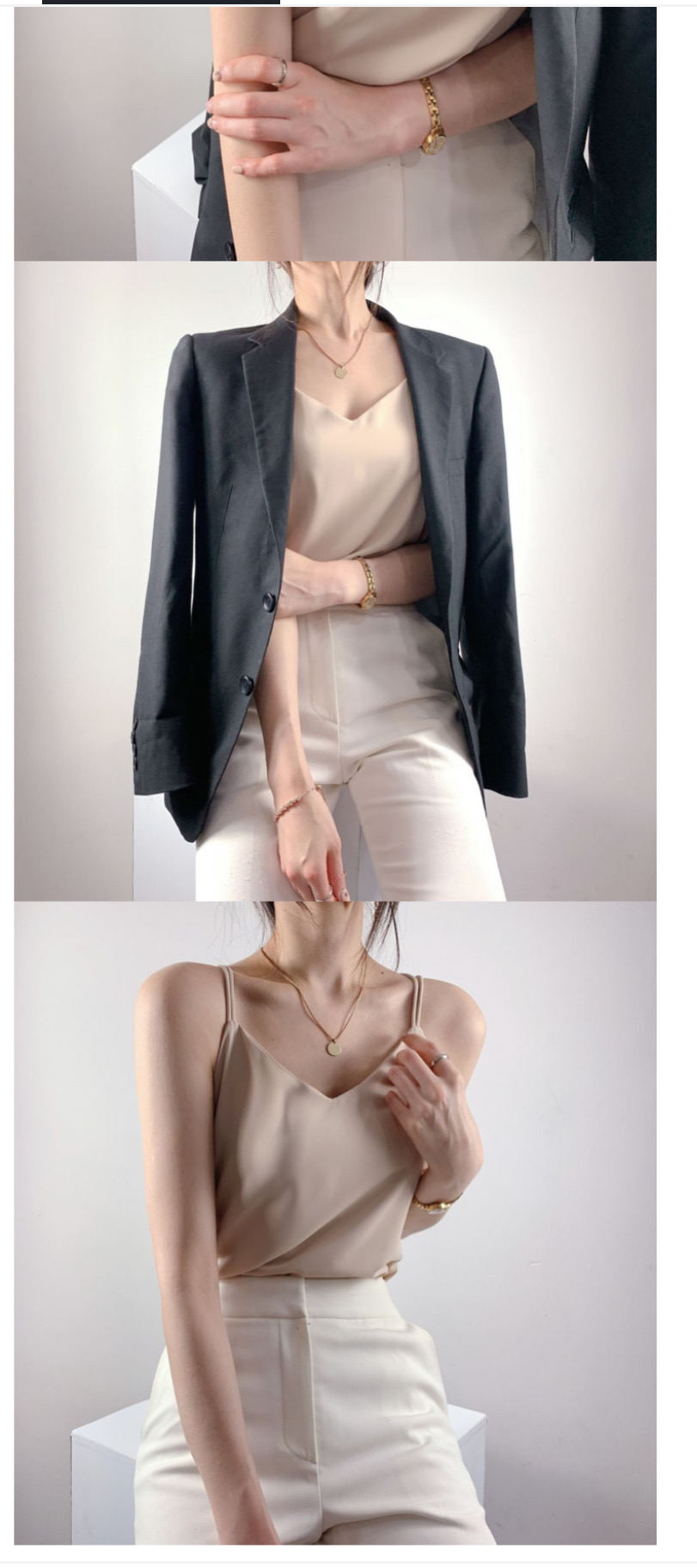 실크 슬립나시 (아이보리,화이트)2p