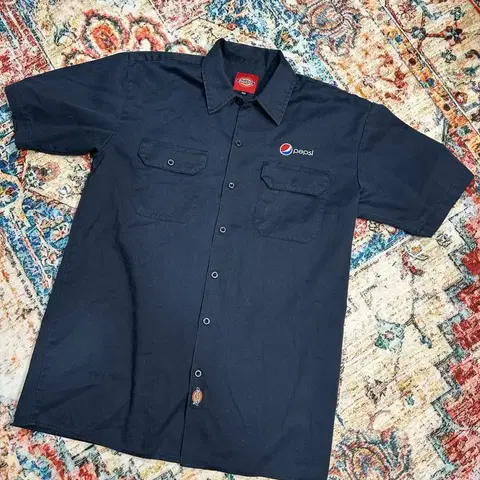 [M] 디키즈 펩시 로고 반팔 워크셔츠