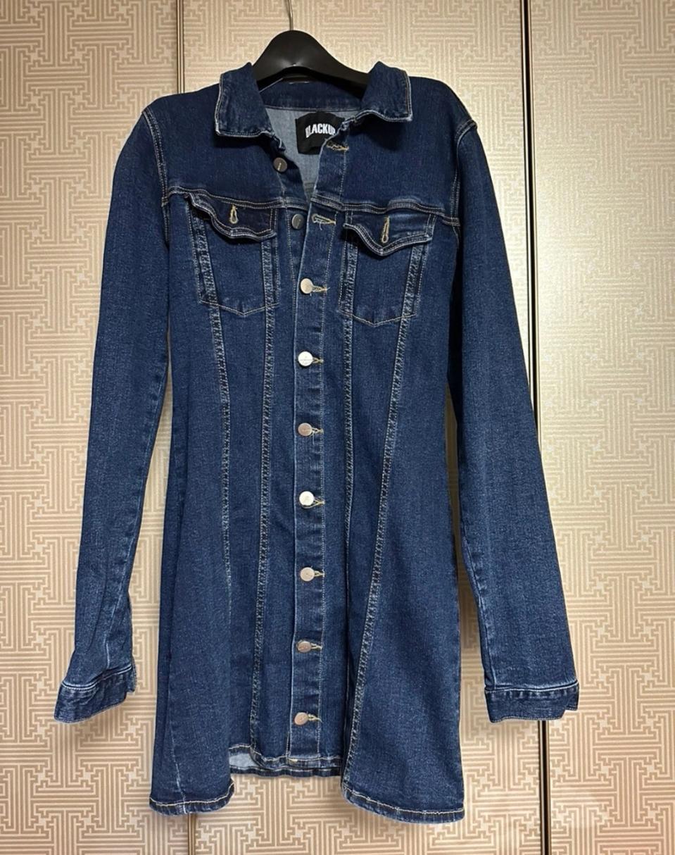 블랙업 데님롱자켓