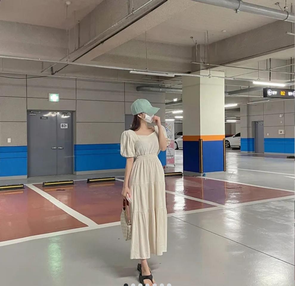 린넨 캉캉 롱원피스