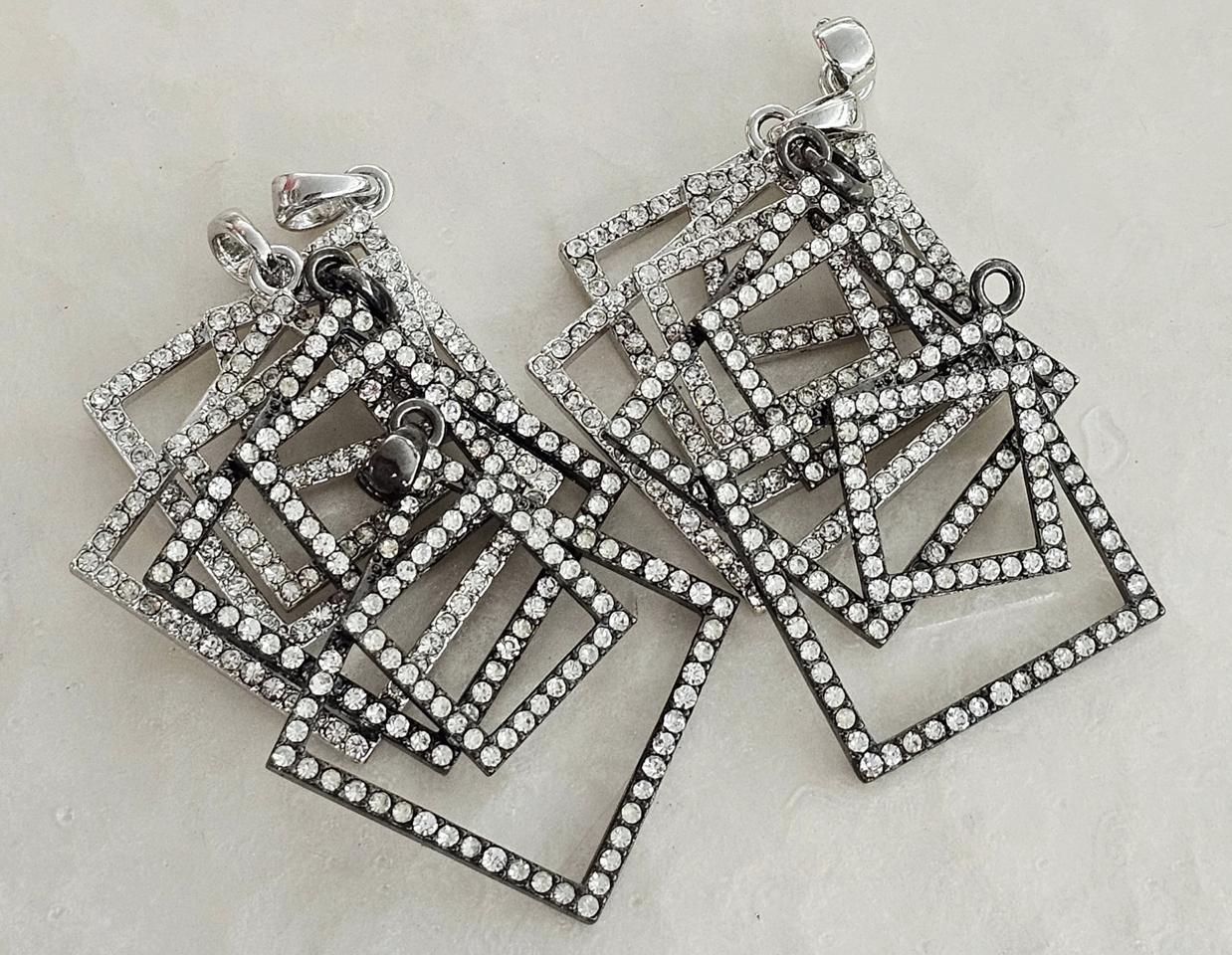 금속 펜던트 빅 사각속사각 8개 일괄