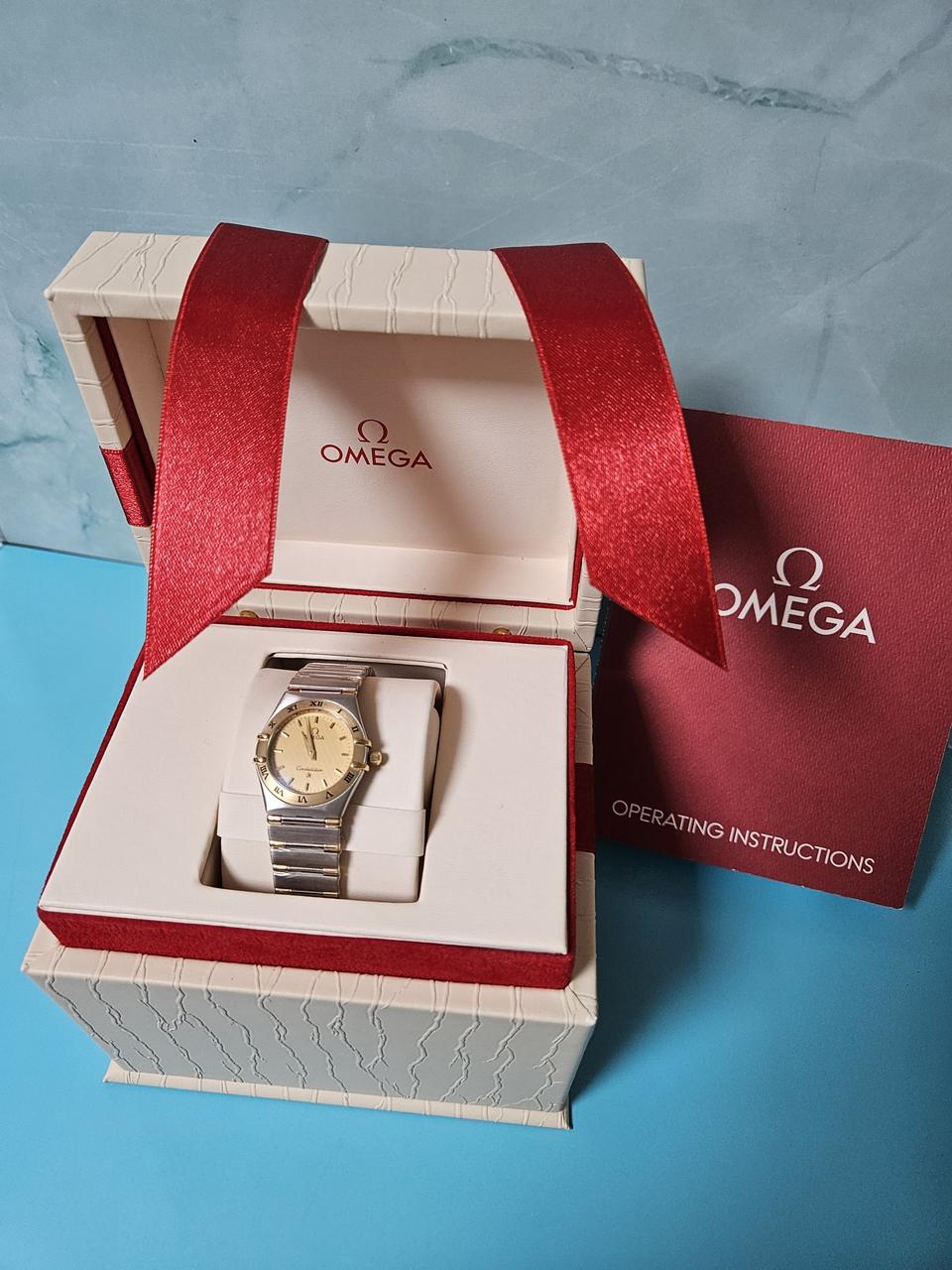 오메가 컨스틸레이션 18K 하프바 여성 콤비메탈 시계 /SWISS